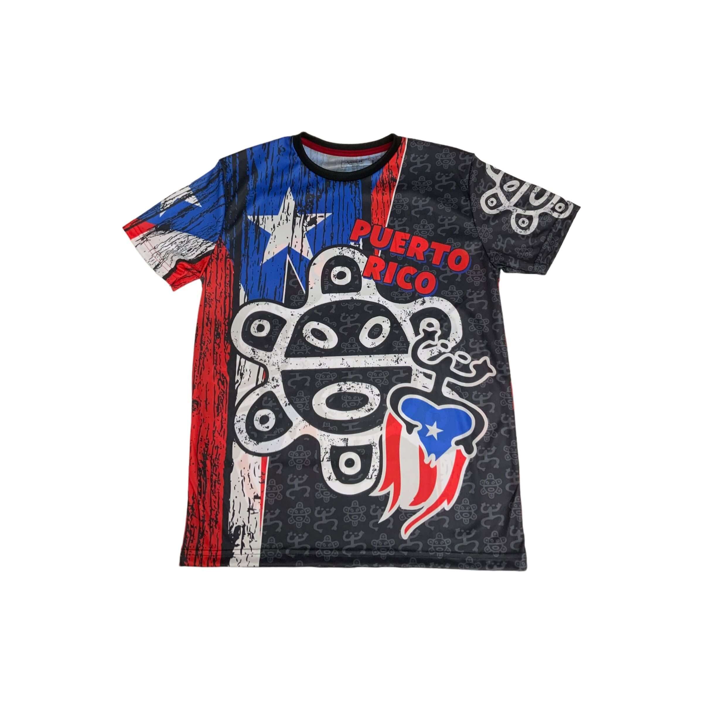 Camiseta de la Bandera Puertorriqueña - Diseño Cultural con Símbolos Camiseta de la Bandera Puertorriqueña - Diseño Cultural con Símbolos