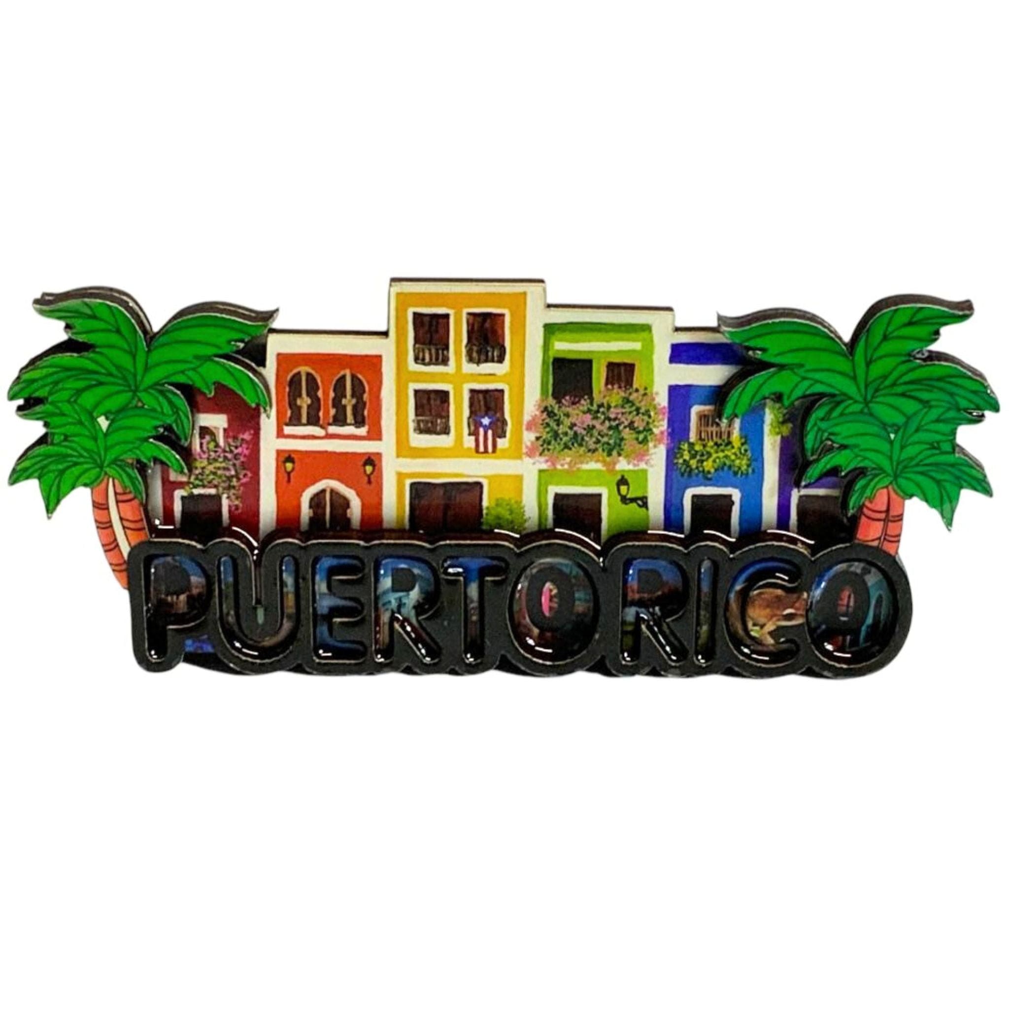 3D Old San Juan Houses Magnet - Latinxs Fuzion Gift Shop