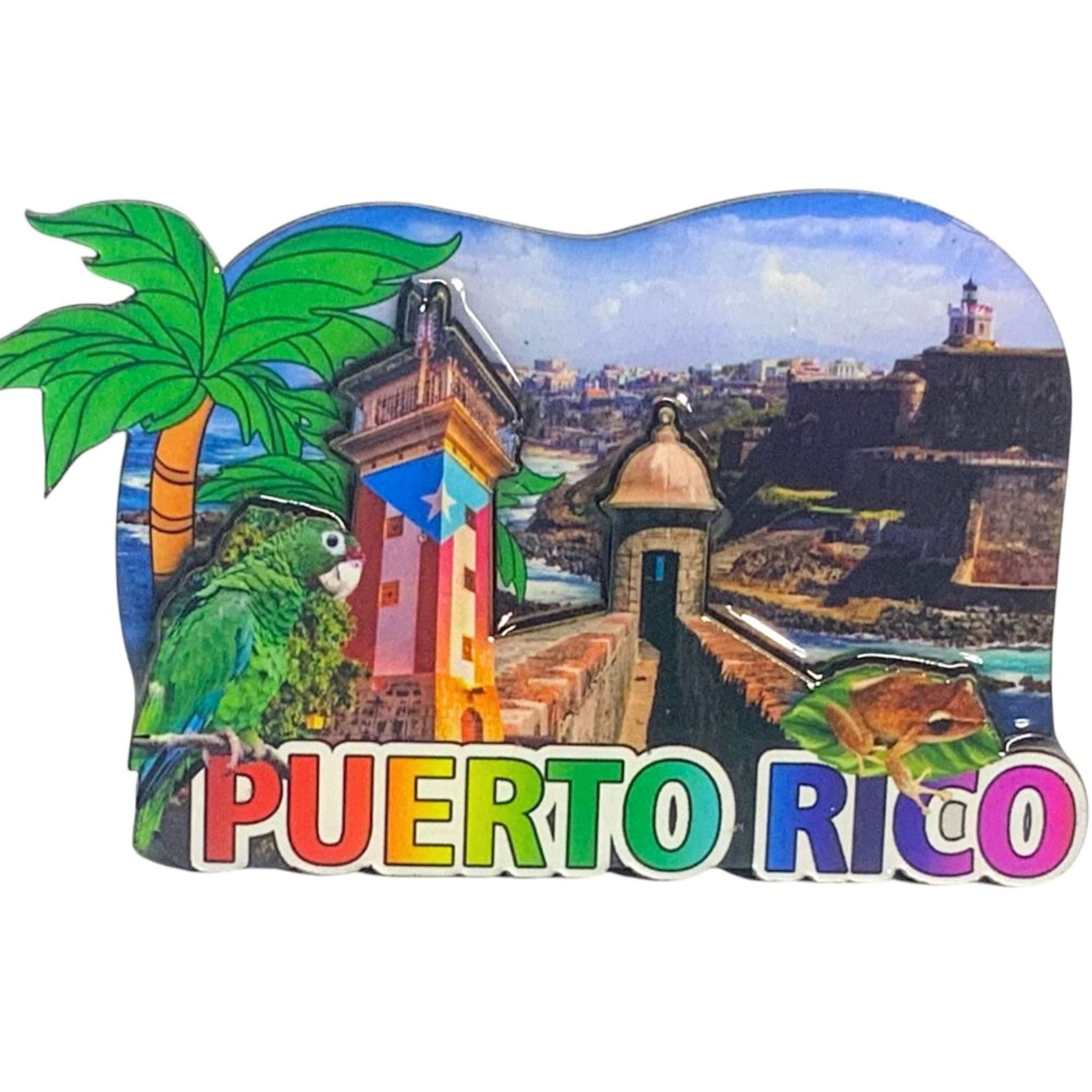 3D Parrot/Old San Juan Magnet 
