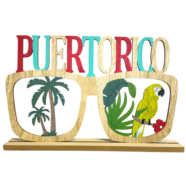 3D Wood Parrots/Palm Tree Figure