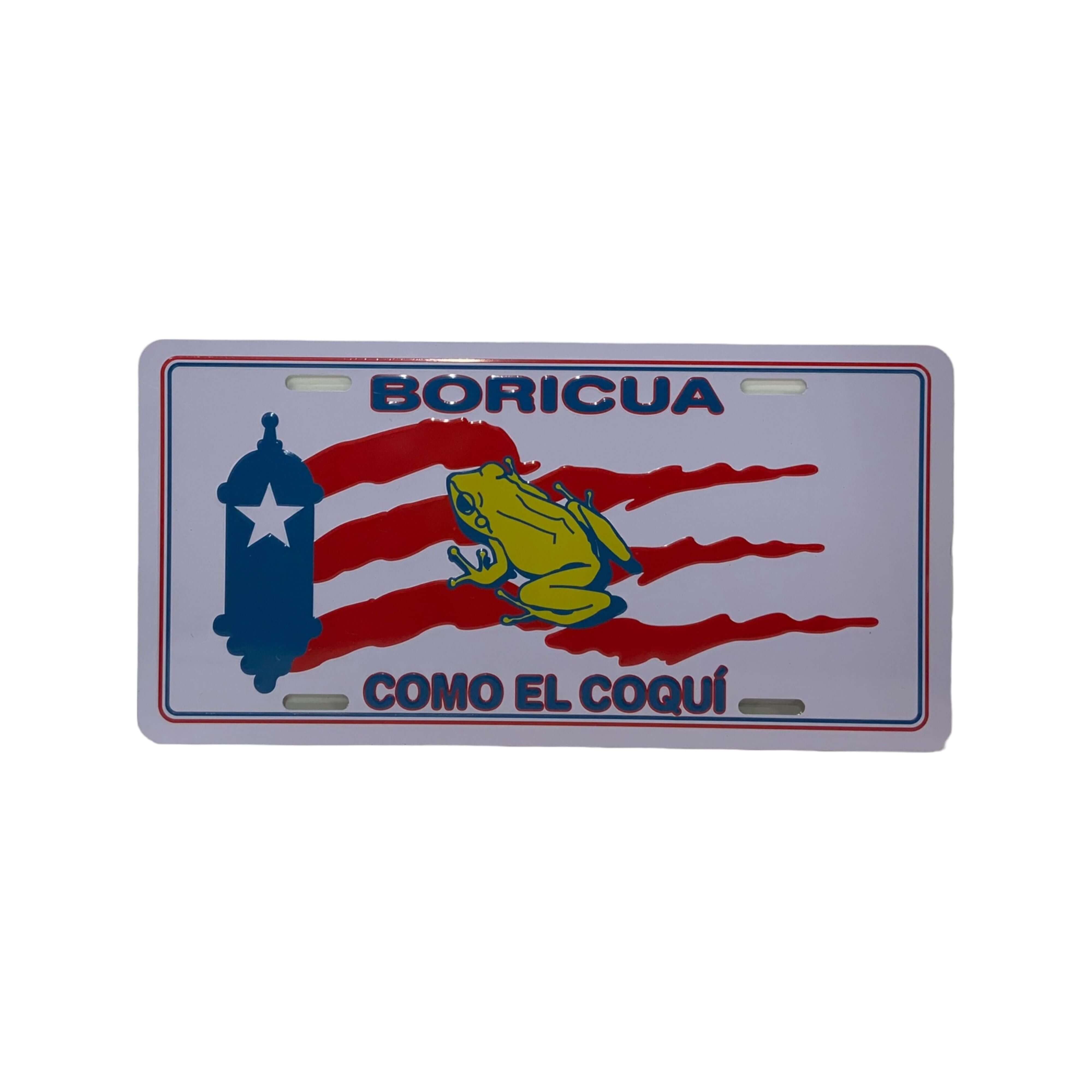 Boricua como El Coqui License Plate - Latinxs Fuzion Gift Shop