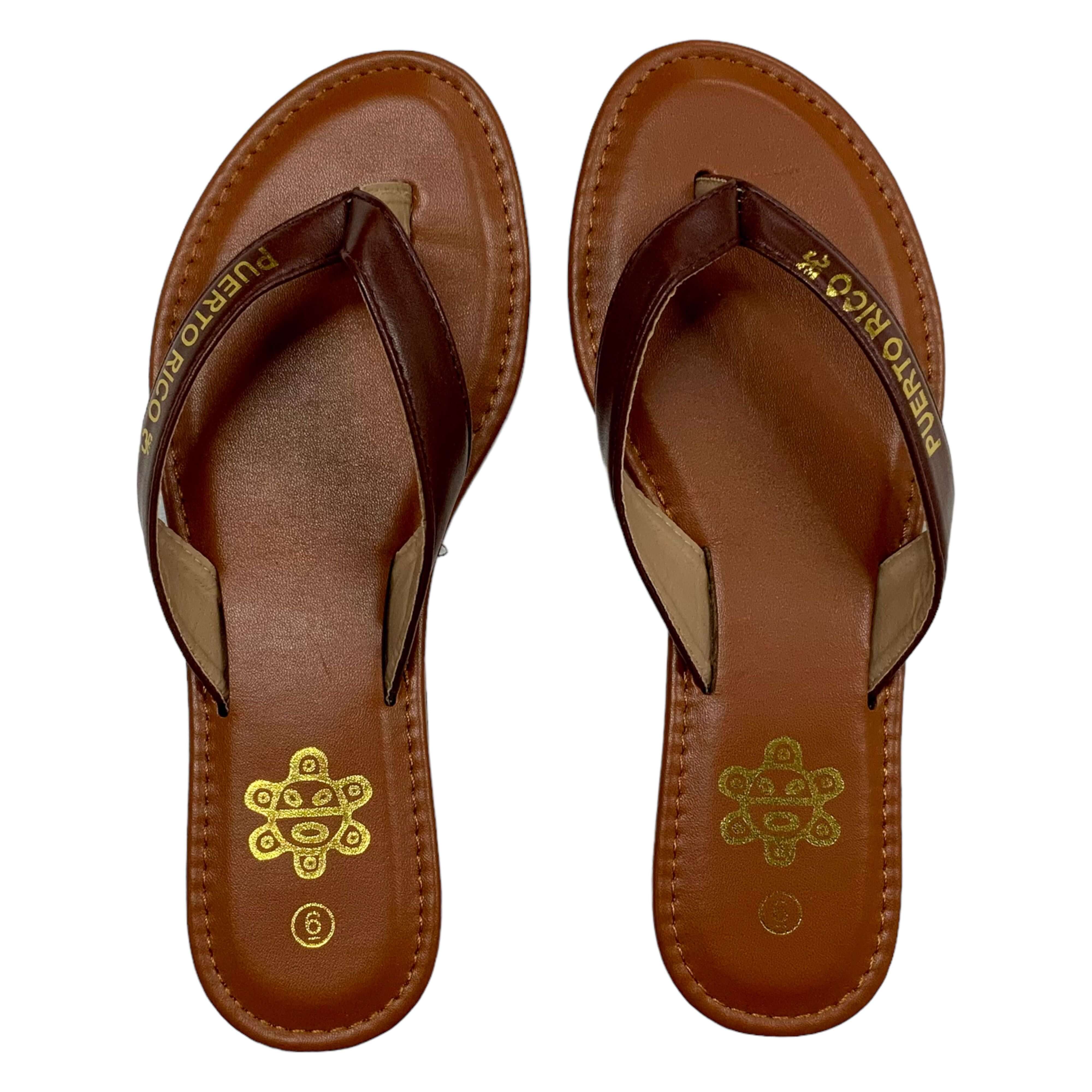 Brown PR Flip Flops - Latinxs Fuzion Gift Shop - Latinxs Infuzion Gift Shop