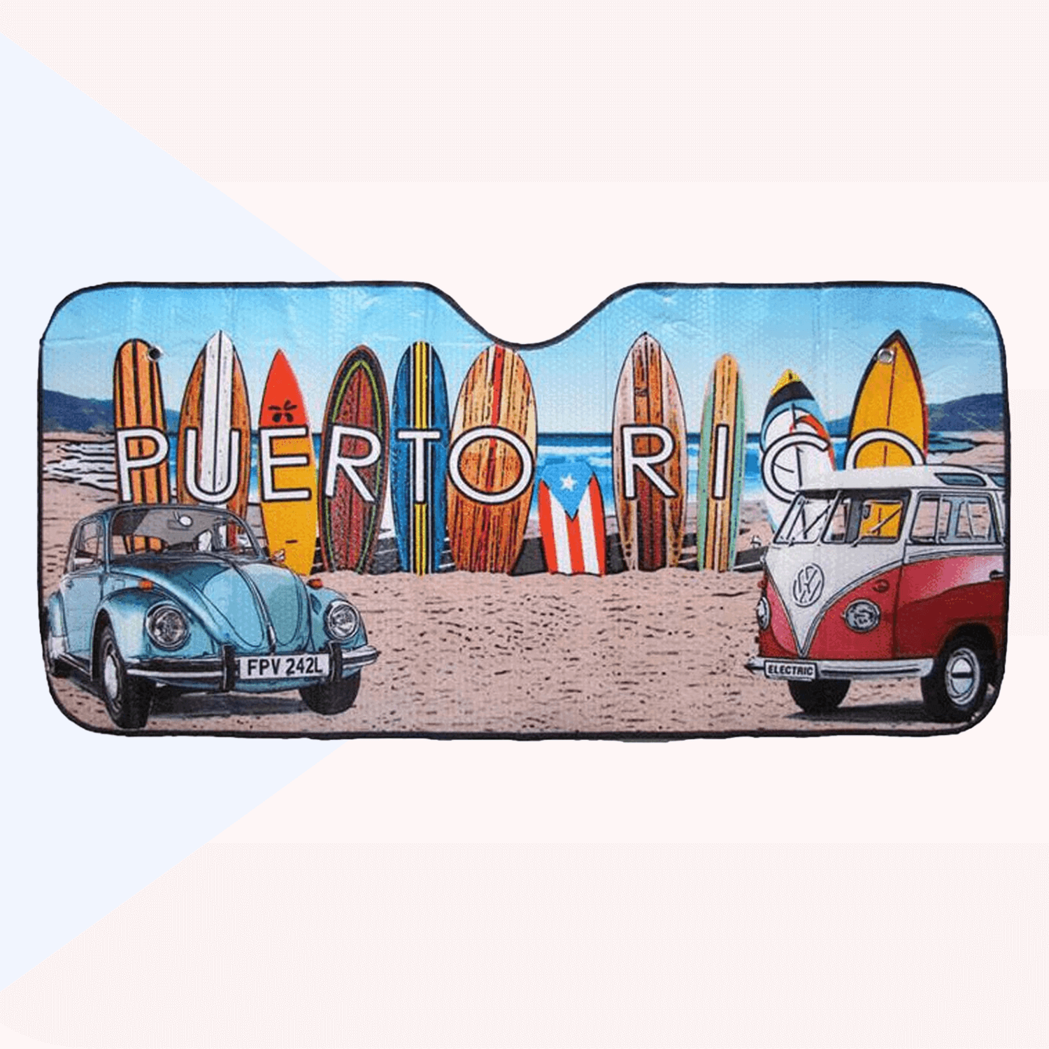 Car Sun Shade Puerto Rico Surf - Latinxs Fuzion Gift Shop - Latinxs Infuzion Gift Shop