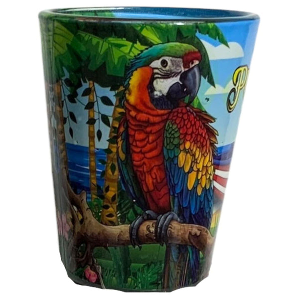 PR Parrots Shot Glass