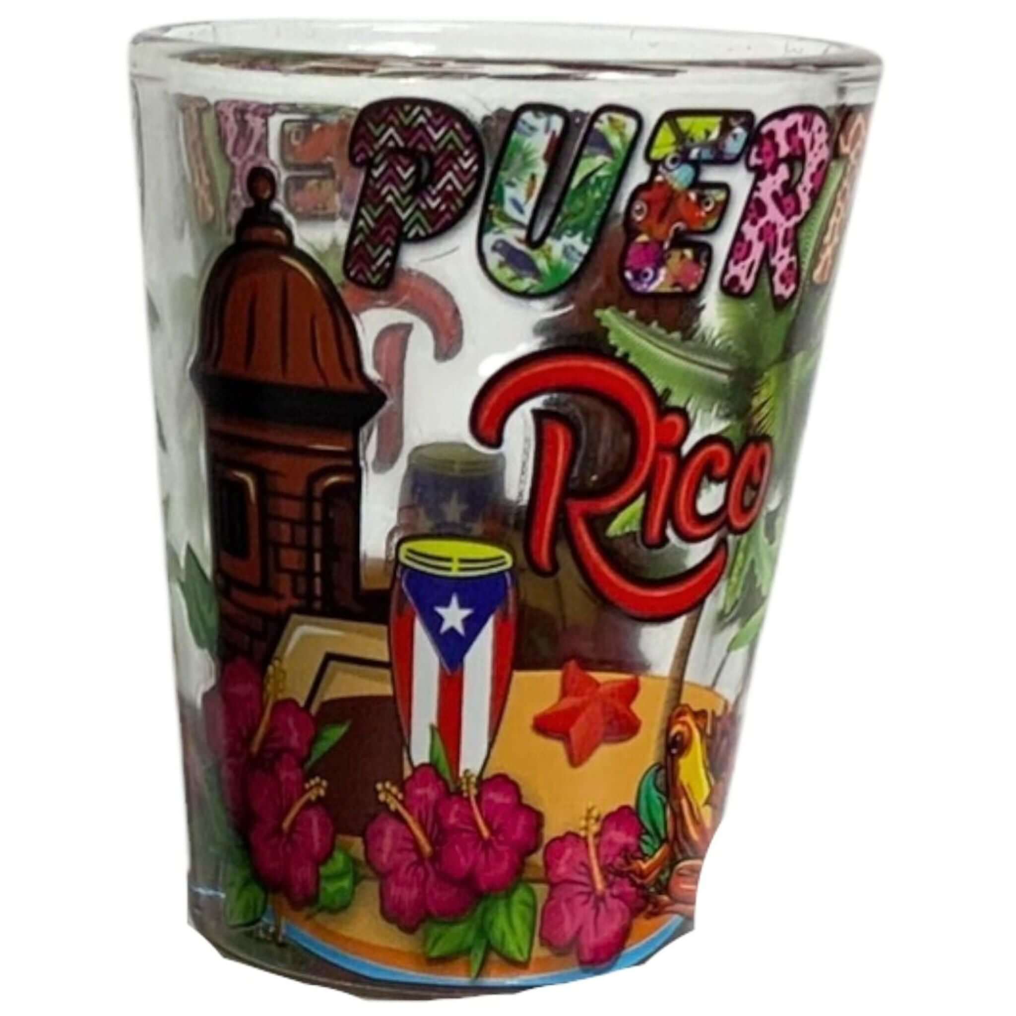 PR Garita/Coqui Taíno Shot Glass