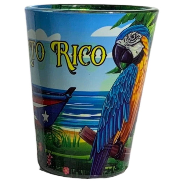 PR Parrots Shot Glass