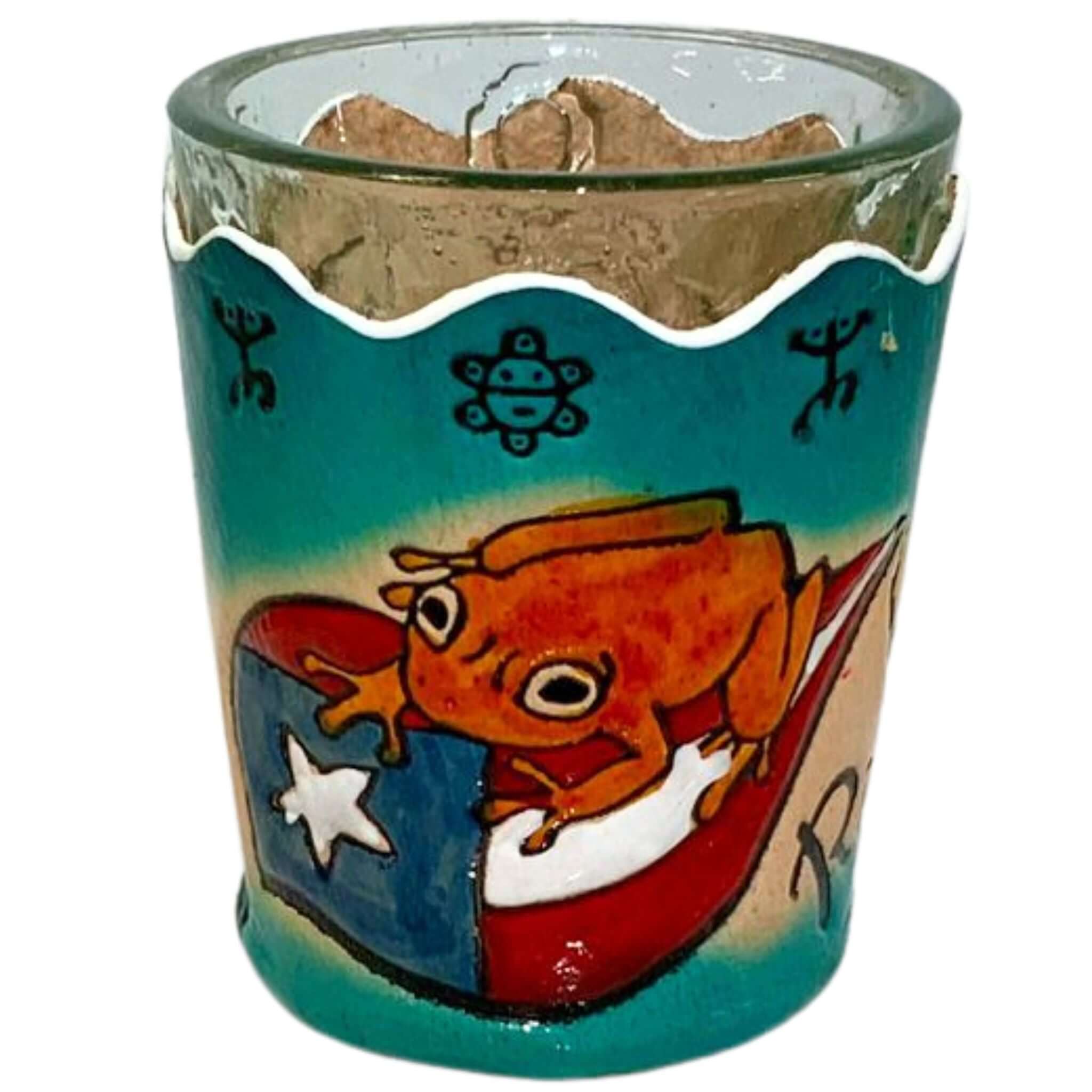 Leather Shot Glass Frog - Latinxs Fuzion Gift Shop