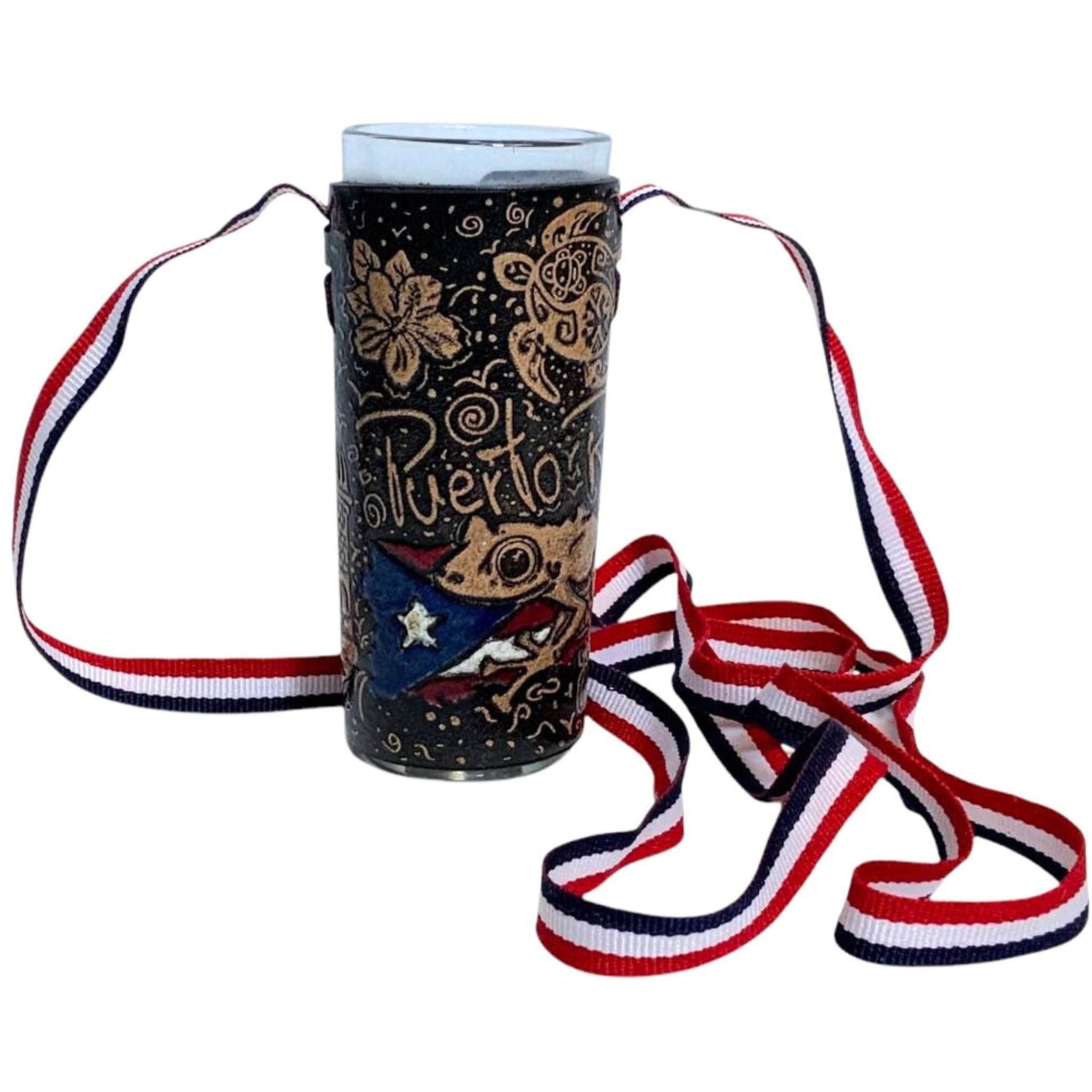 Leather Shot Glass with cord (Large)
