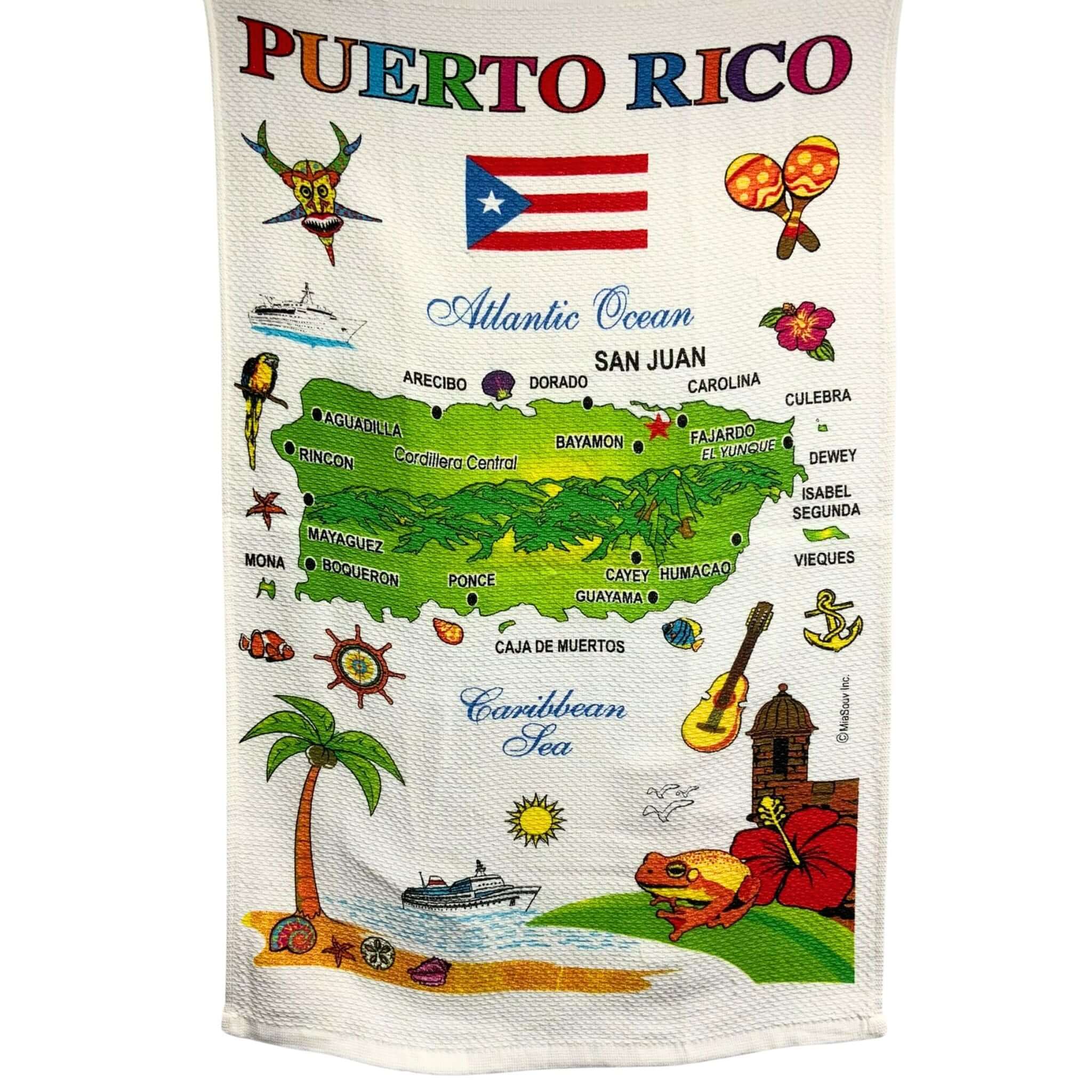 P.R Island Kitchen Towel - Latinxs Fuzion Gift Shop