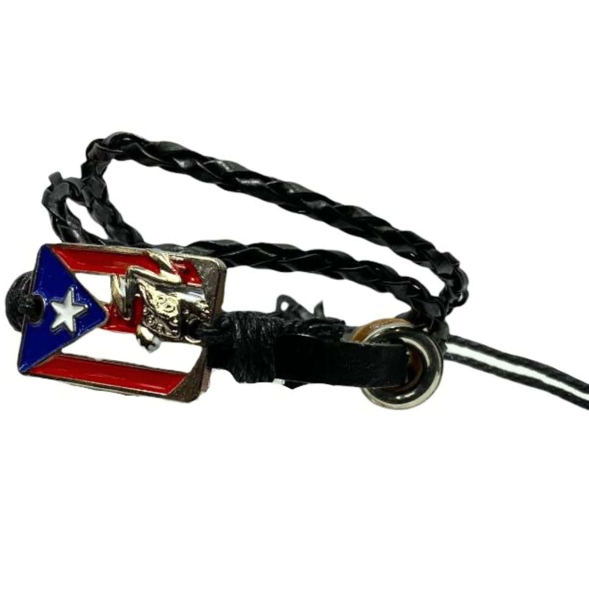 PR Coqui Leather Flag Bracelet - Latinxs Fuzion Gift Shop