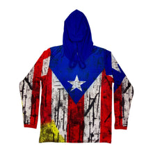 PR Flag Long Sleeve Hoodie - Latinxs Fuzion Gift Shop - Latinxs Infuzion Gift Shop