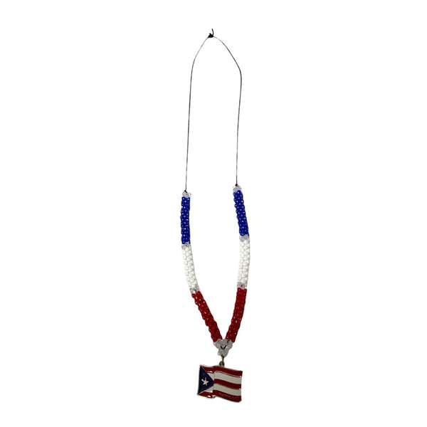 PR Flag Necklace - Latinxs Fuzion Gift Shop - Latinxs Infuzion Gift Shop