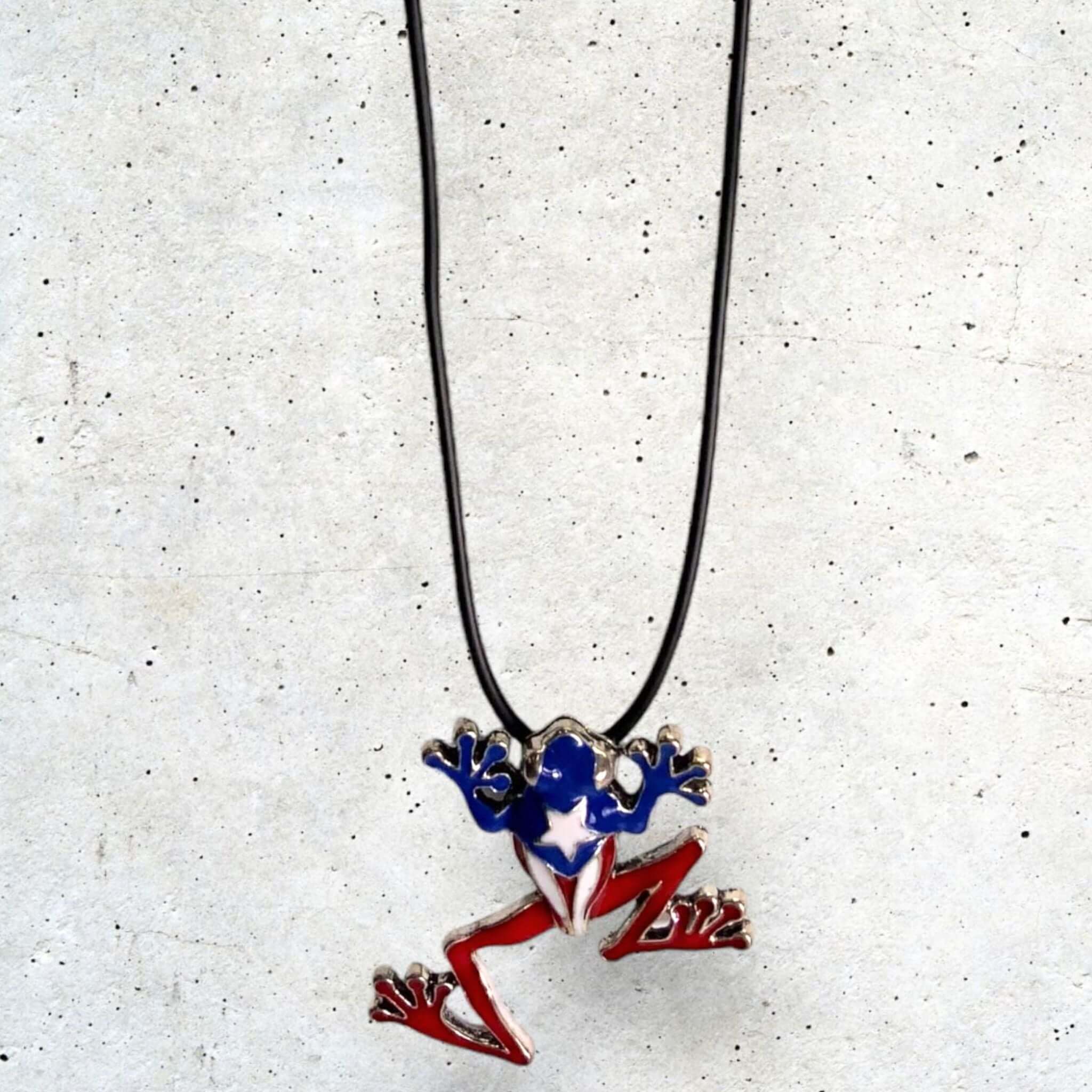 PR Flag Necklace Coqui - Latinxs Fuzion Gift Shop