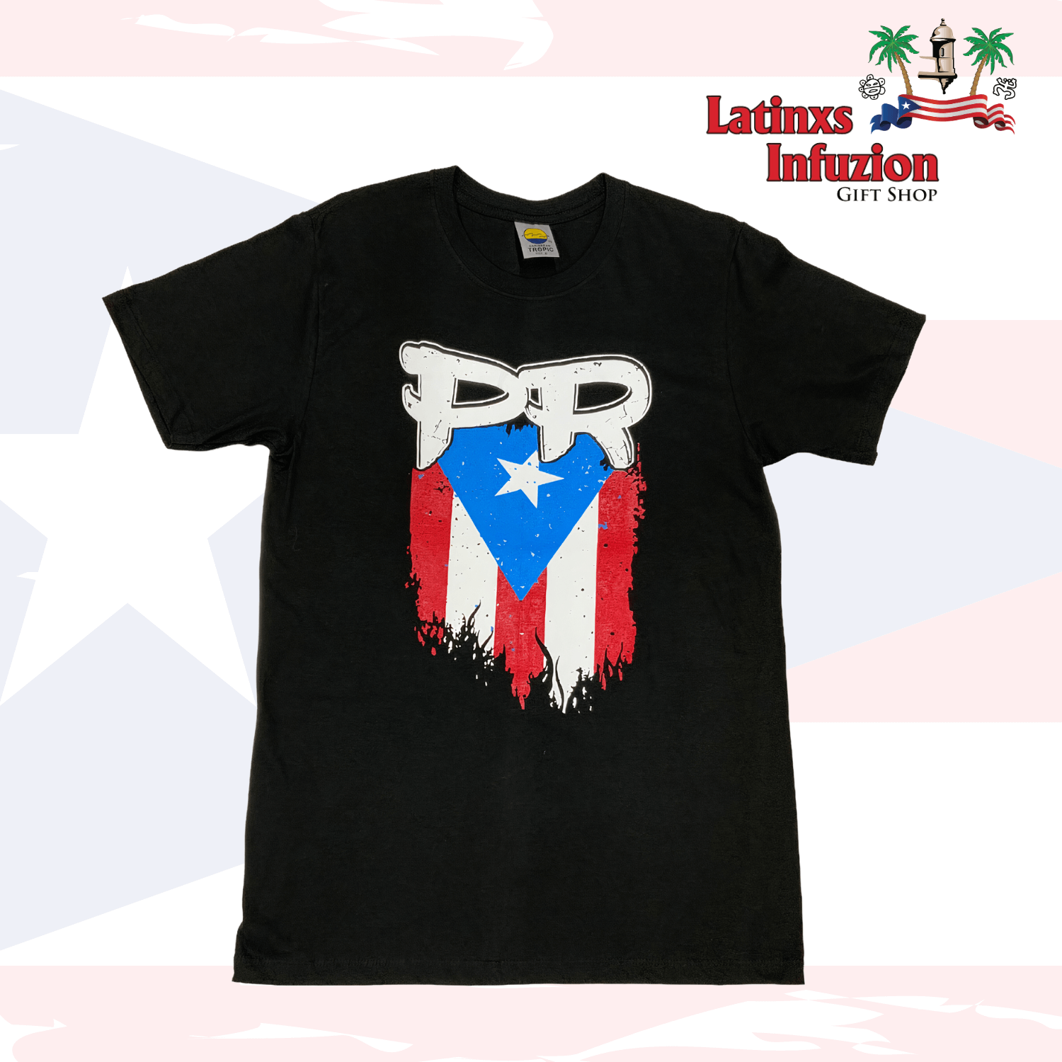 PR Flag T-Shirt - Latinxs Fuzion Gift Shop