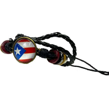 PR Glass Leather Flag Bracelet - Latinxs Fuzion Gift Shop