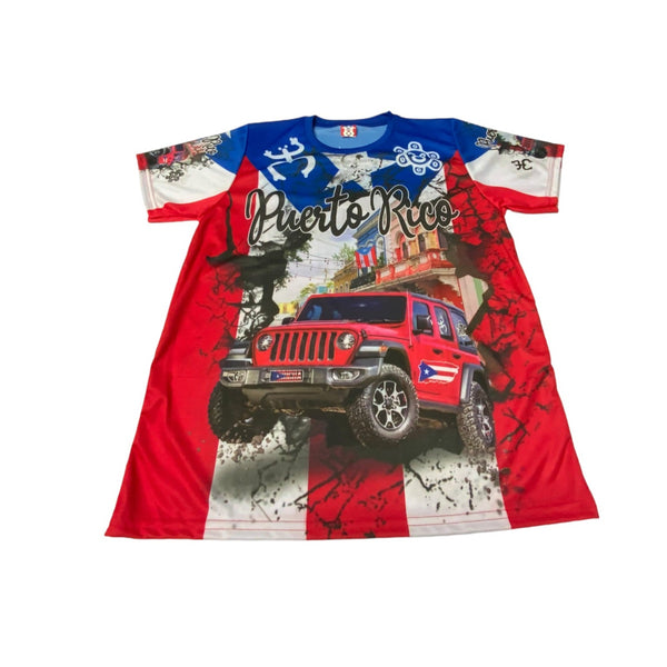 PR Jeep T-Shirt - Latinxs Fuzion Gift Shop - Latinxs Infuzion Gift Shop