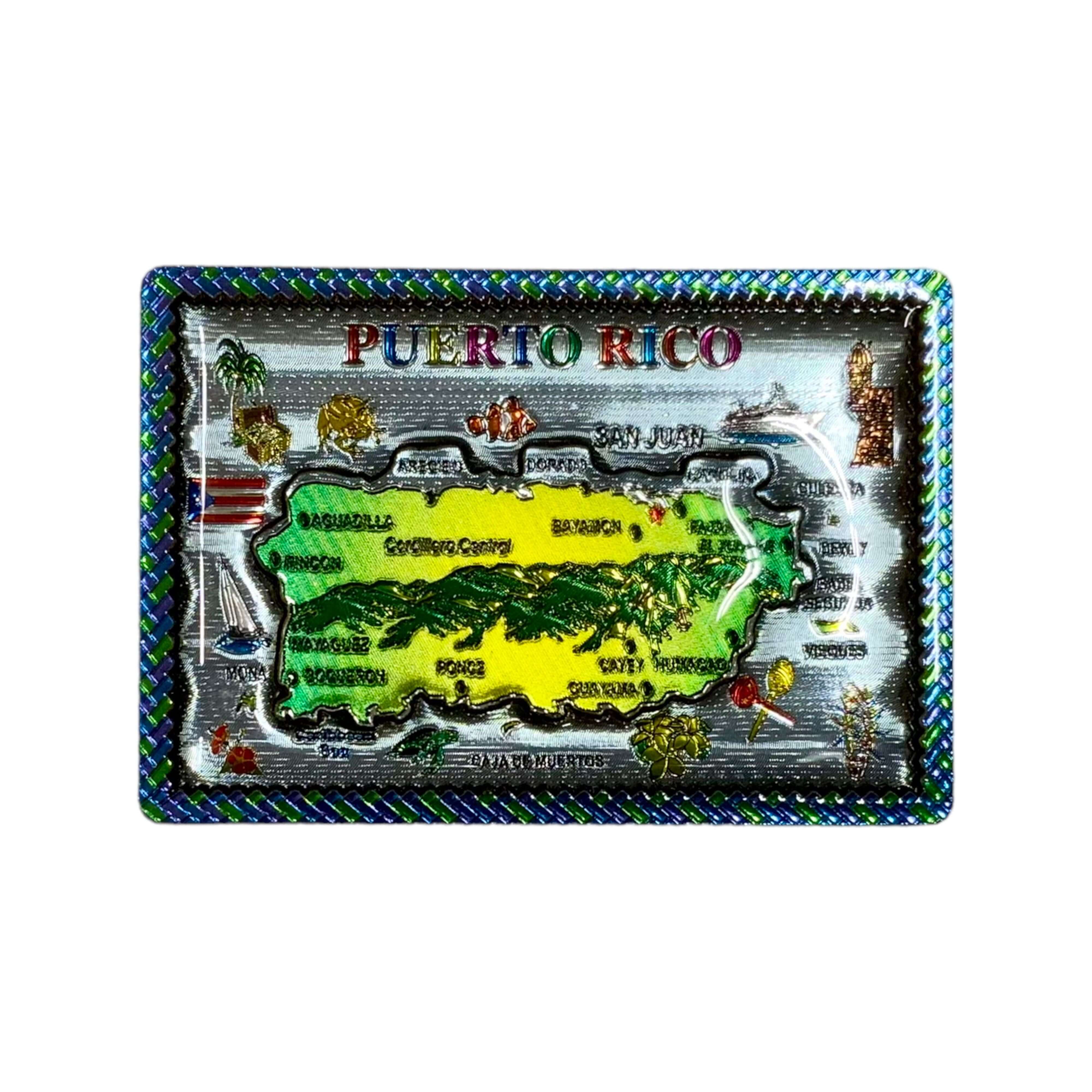 PR Map Metalic Magnet - Latinxs Fuzion Gift Shop