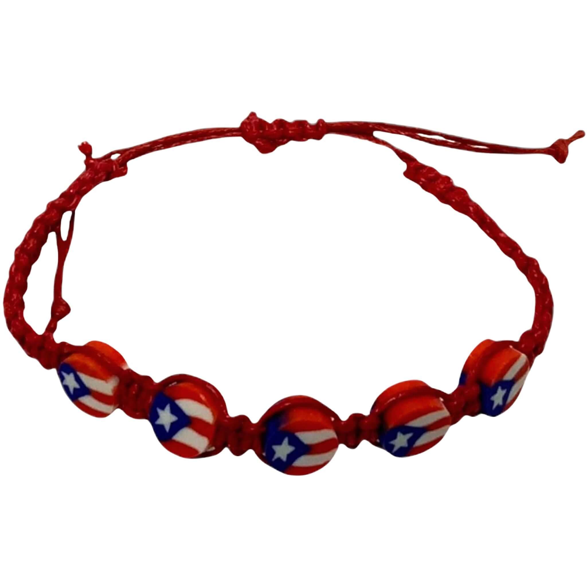 PR Red Flag Bracelet - Latinxs Fuzion Gift Shop