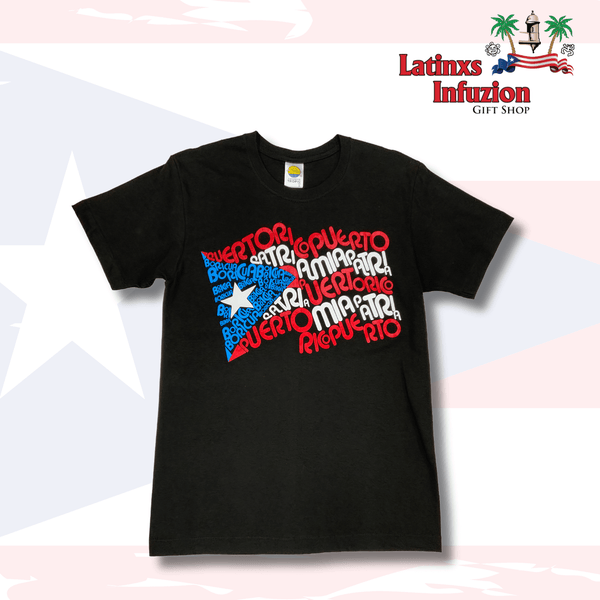 PR Wavy Flag T-Shirt - Latinxs Fuzion Gift Shop