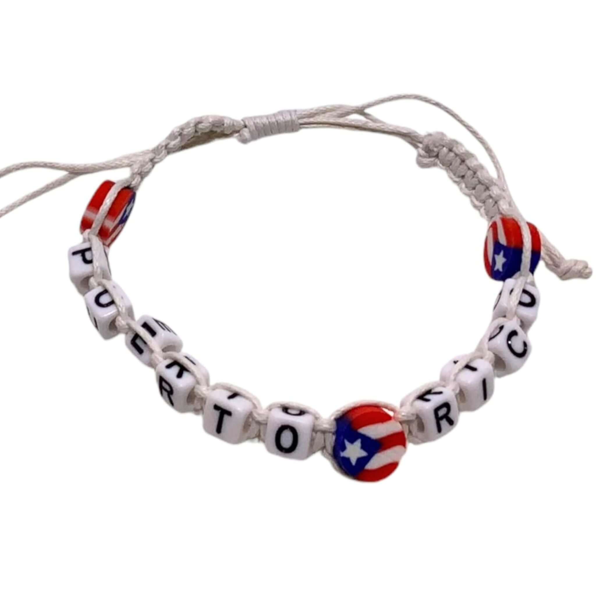 PR White Cube Bracelet - Latinxs Fuzion Gift Shop