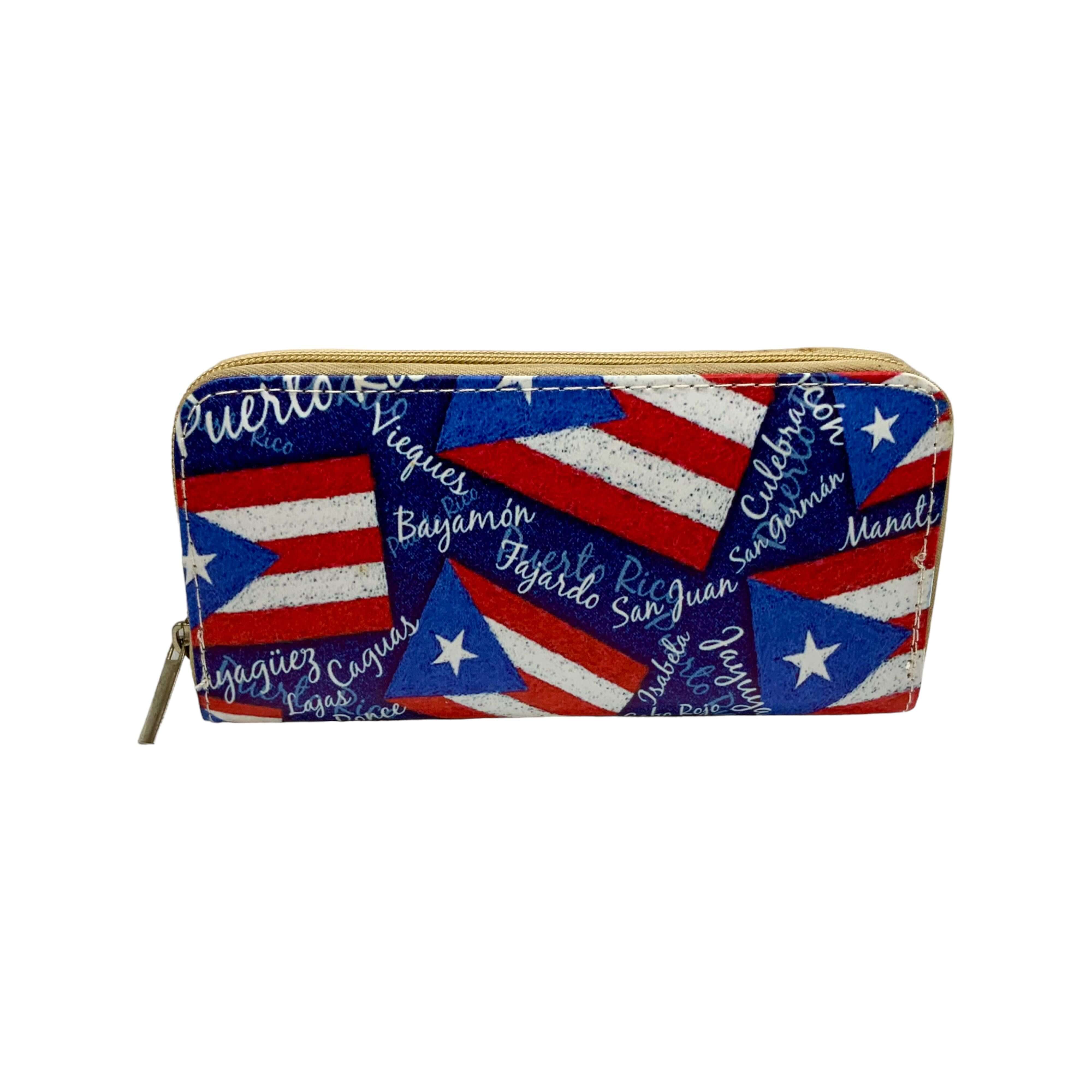 PR Women Wallet Town with Flag - Latinxs Fuzion Gift Shop