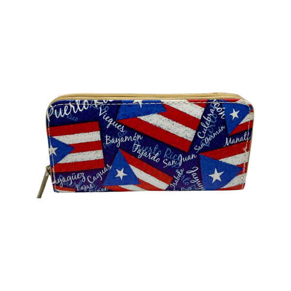 PR Women Wallet Town with Flag - Latinxs Fuzion Gift Shop