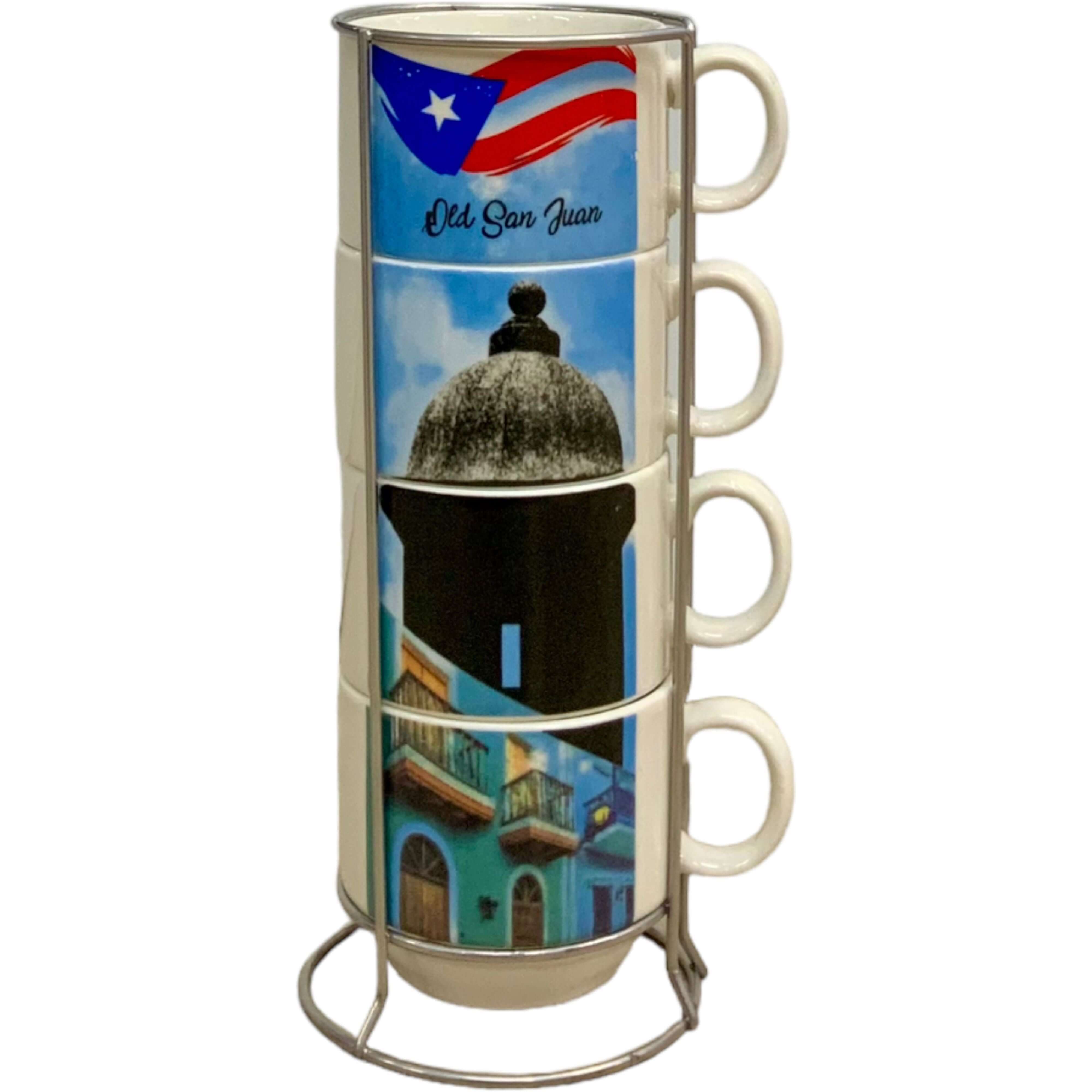 Old San Juan & Morro Mug Set 4Pc - Latinxs Fuzion Gift Shop - Latinxs Infuzion Gift Shop