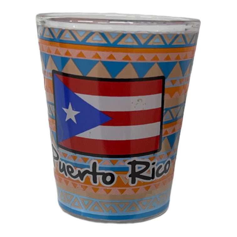 PR Flag Shot Glass - Latinxs Fuzion Gift Shop - Latinxs Infuzion Gift Shop