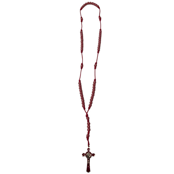 Red/Silver Lines Rosary - Latinxs Fuzion Gift Shop - Latinxs Infuzion Gift Shop