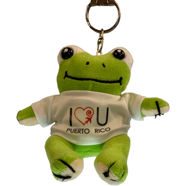 I ❤️ PR Frog Keychain - Latinxs Fuzion Gift Shop - Latinxs Infuzion Gift Shop