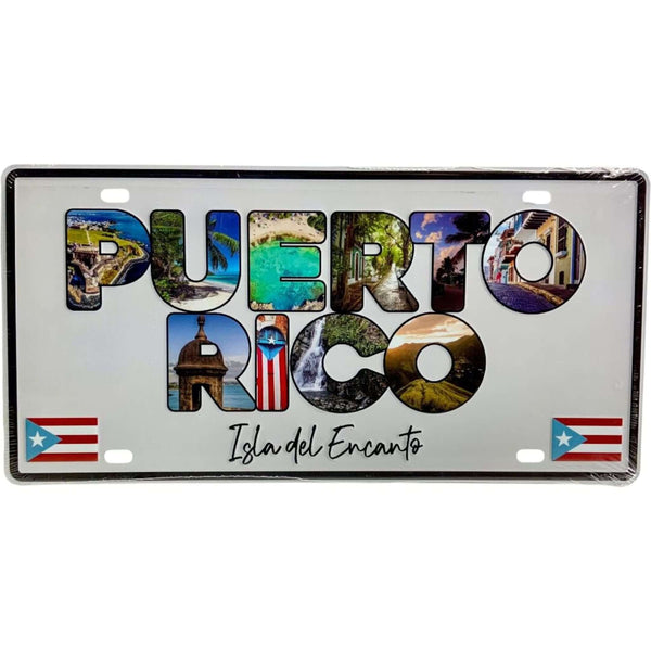 Puerto Rico Isla del Encanto License Plate - Latinxs Fuzion Gift Shop