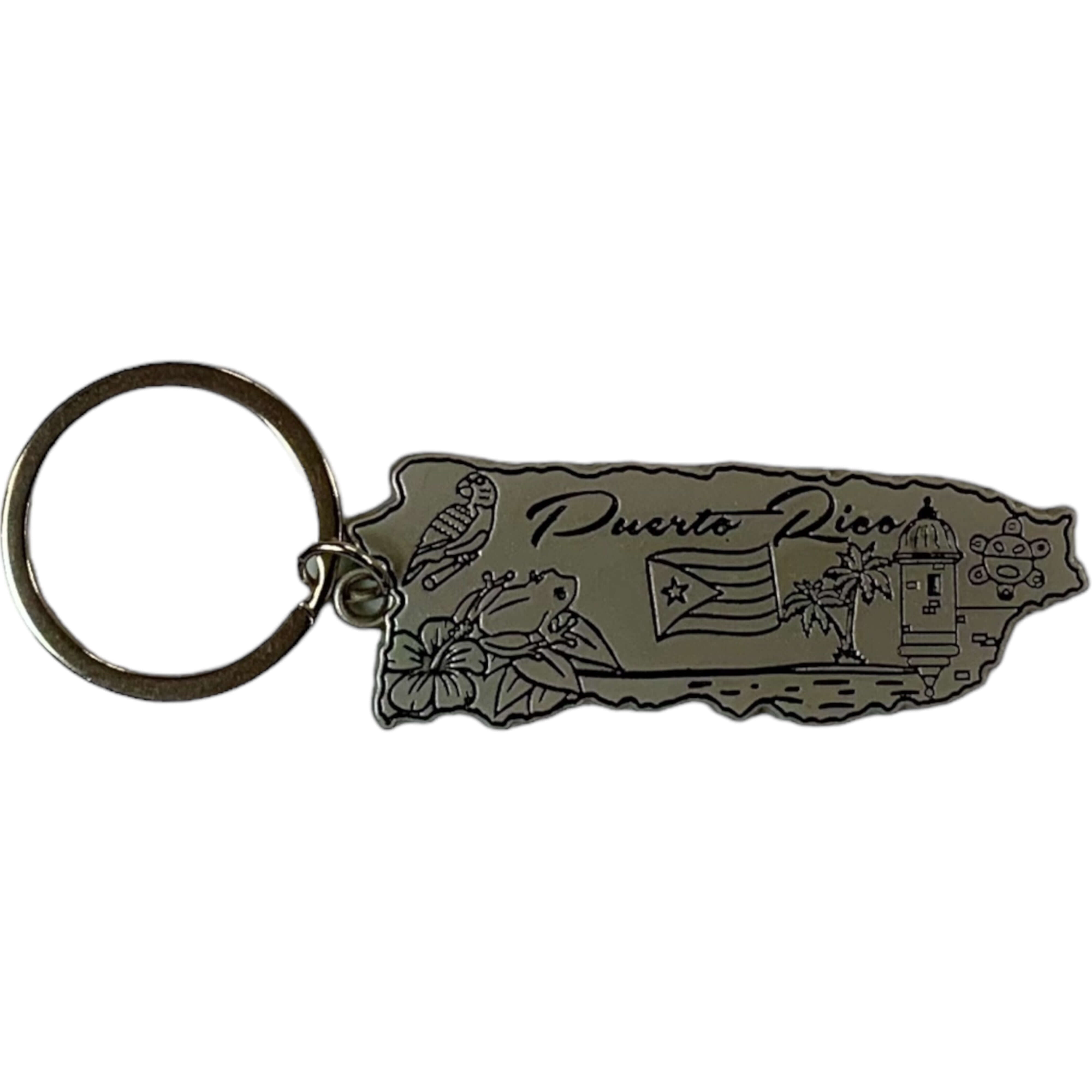 Puerto Rico Map Keychain - Latinxs Fuzion Gift Shop