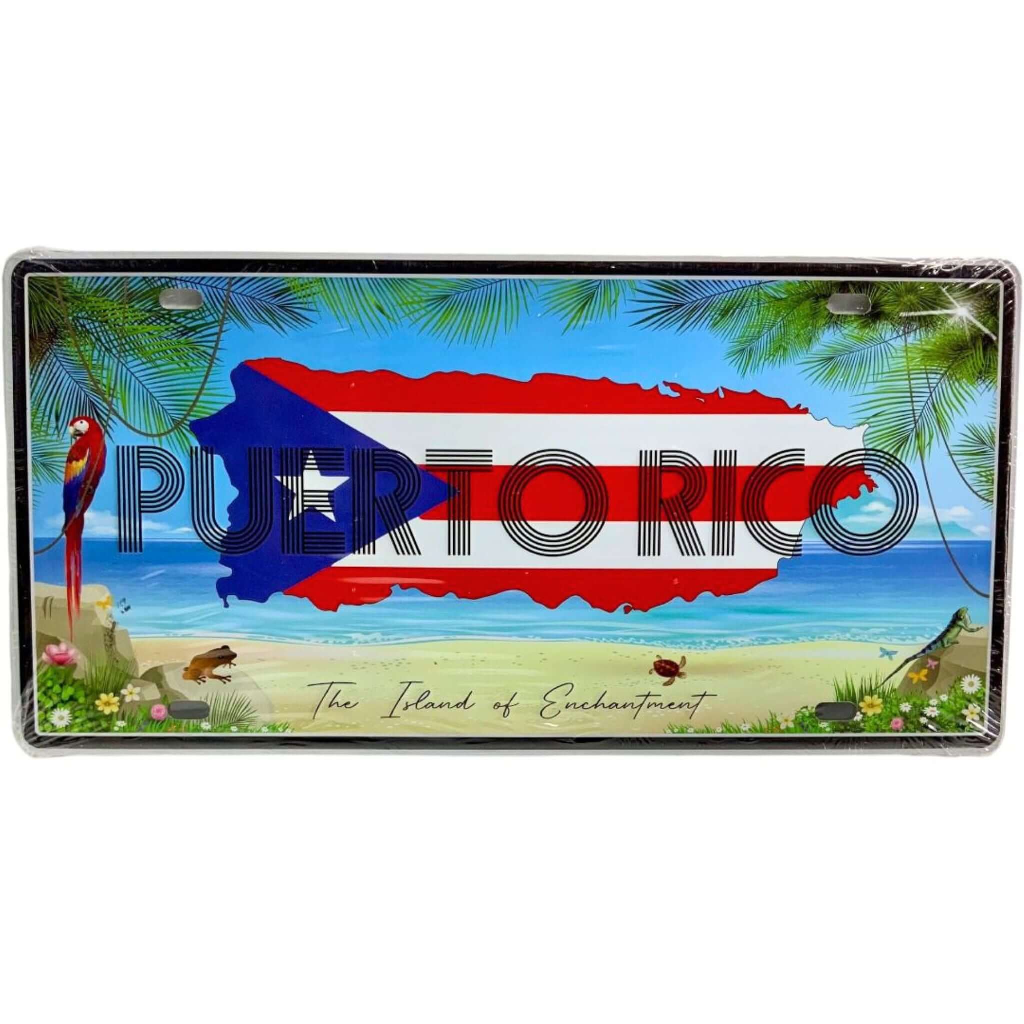 Puerto Rico Map License Plate - Latinxs Fuzion Gift Shop