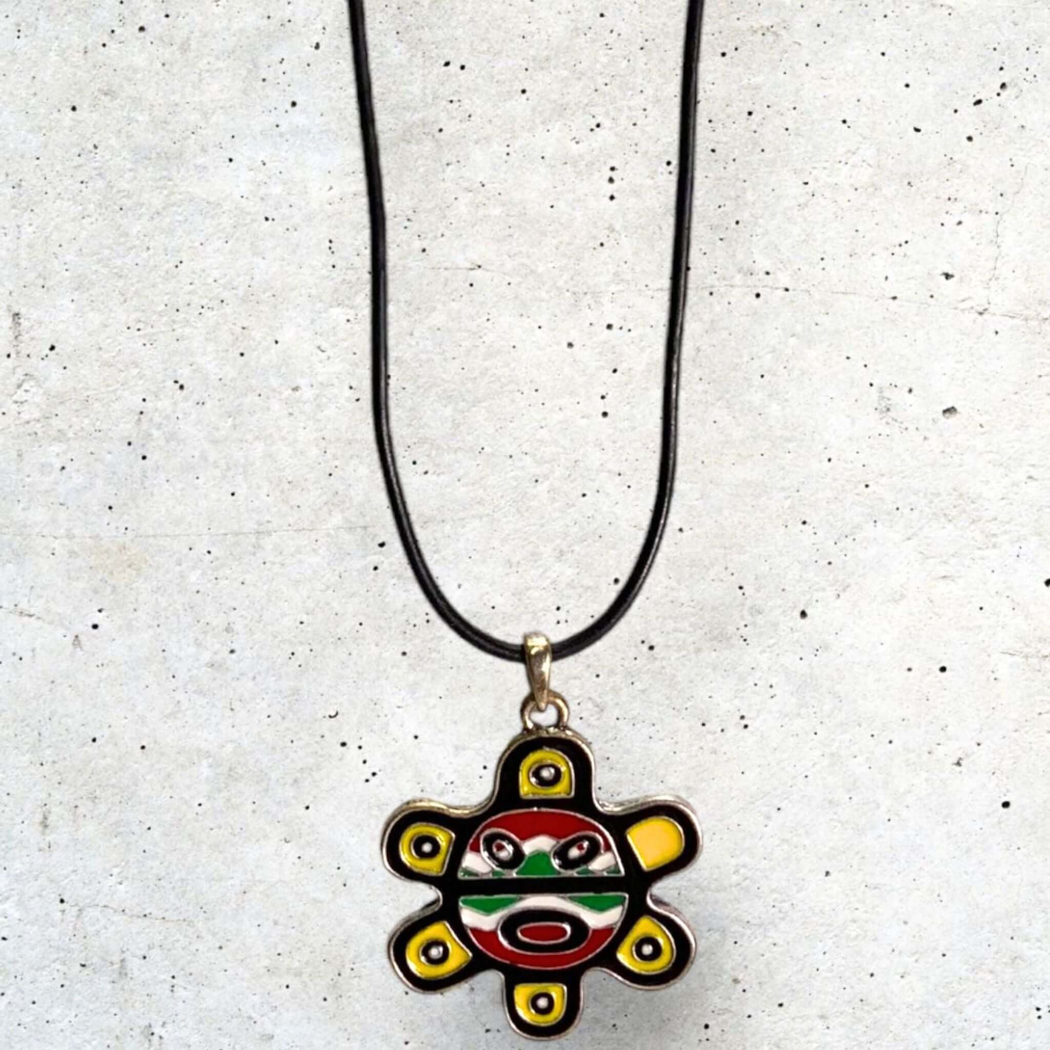 Puerto Rico Necklace Multicolor Sol Taino - Latinxs Fuzion Gift Shop