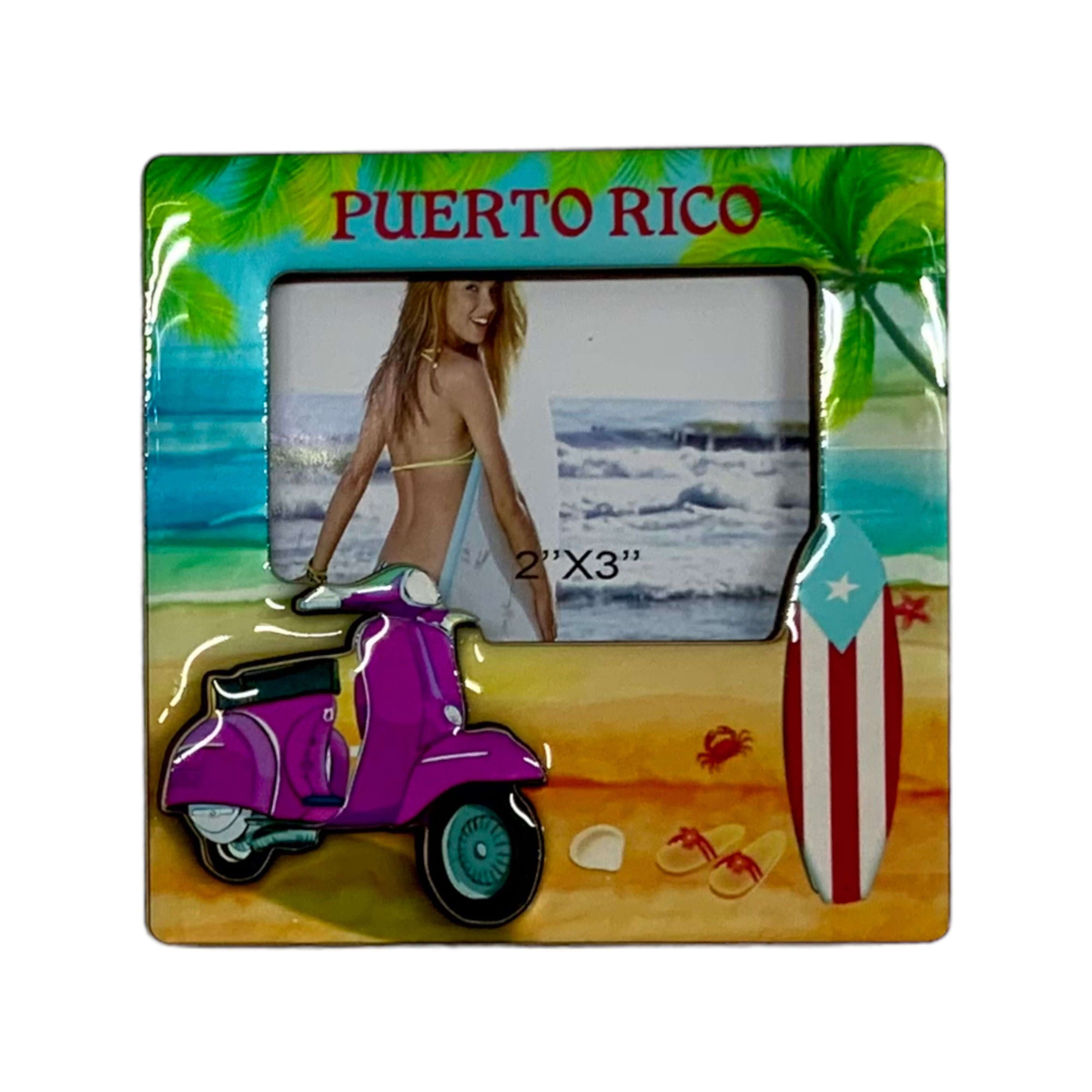 Puerto Rico Surf Magnet Picture Frame - Latinxs Fuzion Gift Shop