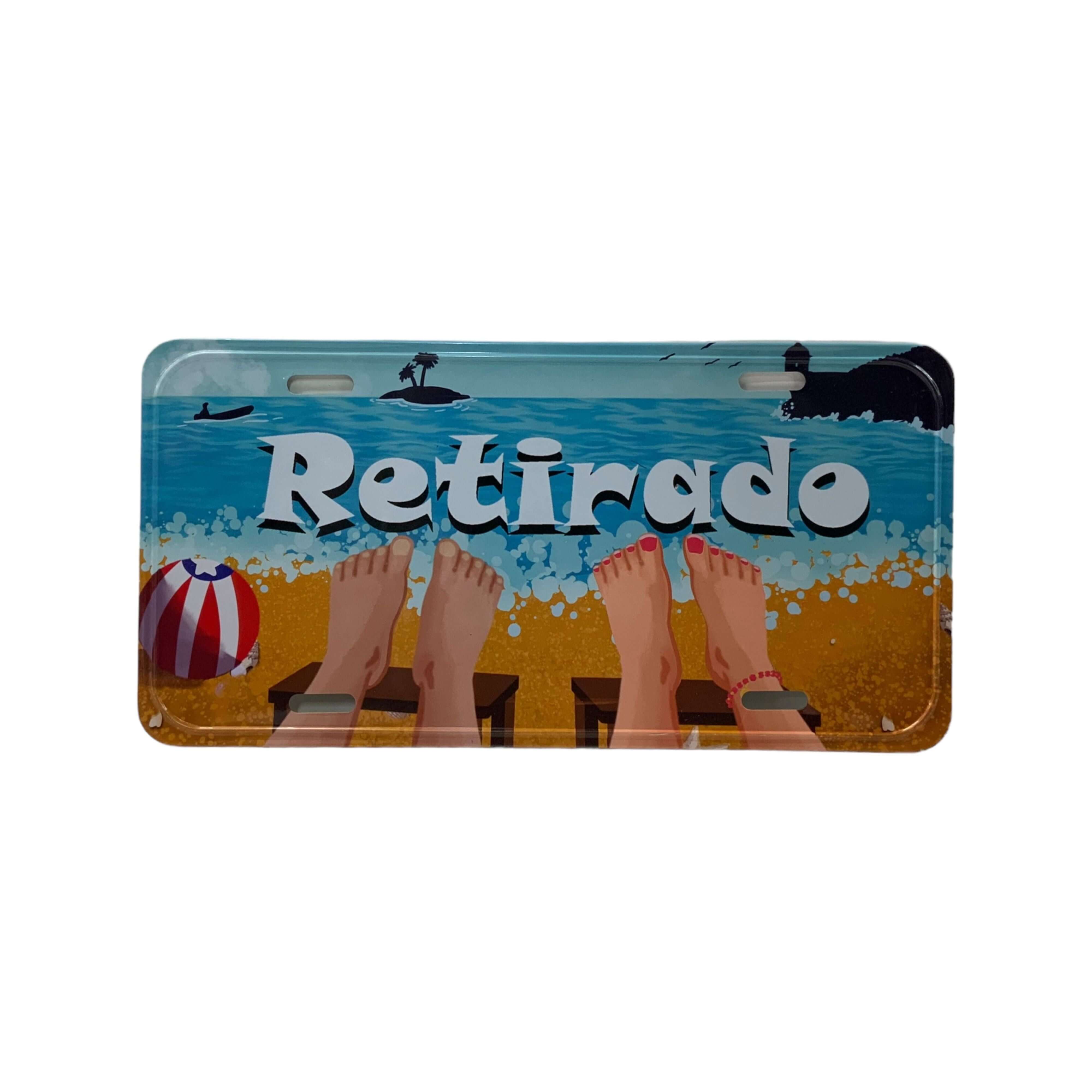 Retirado License Plate - Latinxs Fuzion Gift Shop