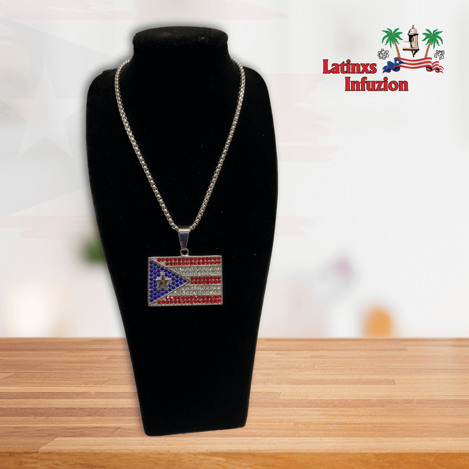 Silver PR Flag - Latinxs Fuzion Gift Shop - Latinxs Infuzion Gift Shop