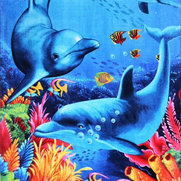 Under the Sea Dolphins Towel - Latinxs Fuzion Gift Shop - Latinxs Infuzion Gift Shop