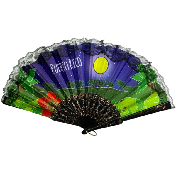 Embroidery Hand Fan PR Coqui