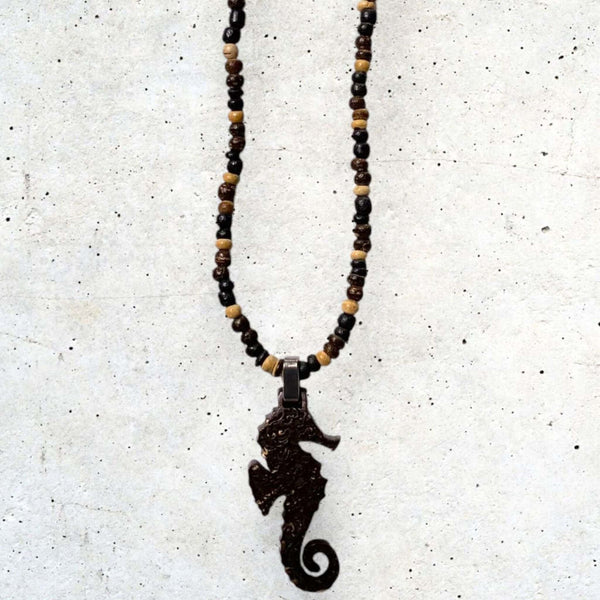 Wooden Necklace Sea Horse - Latinxs Fuzion Gift Shop